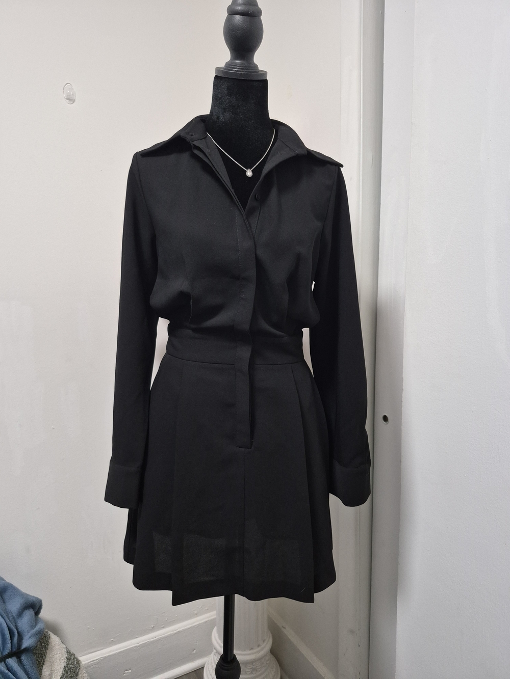 Zara Black Midi Shirt Dress